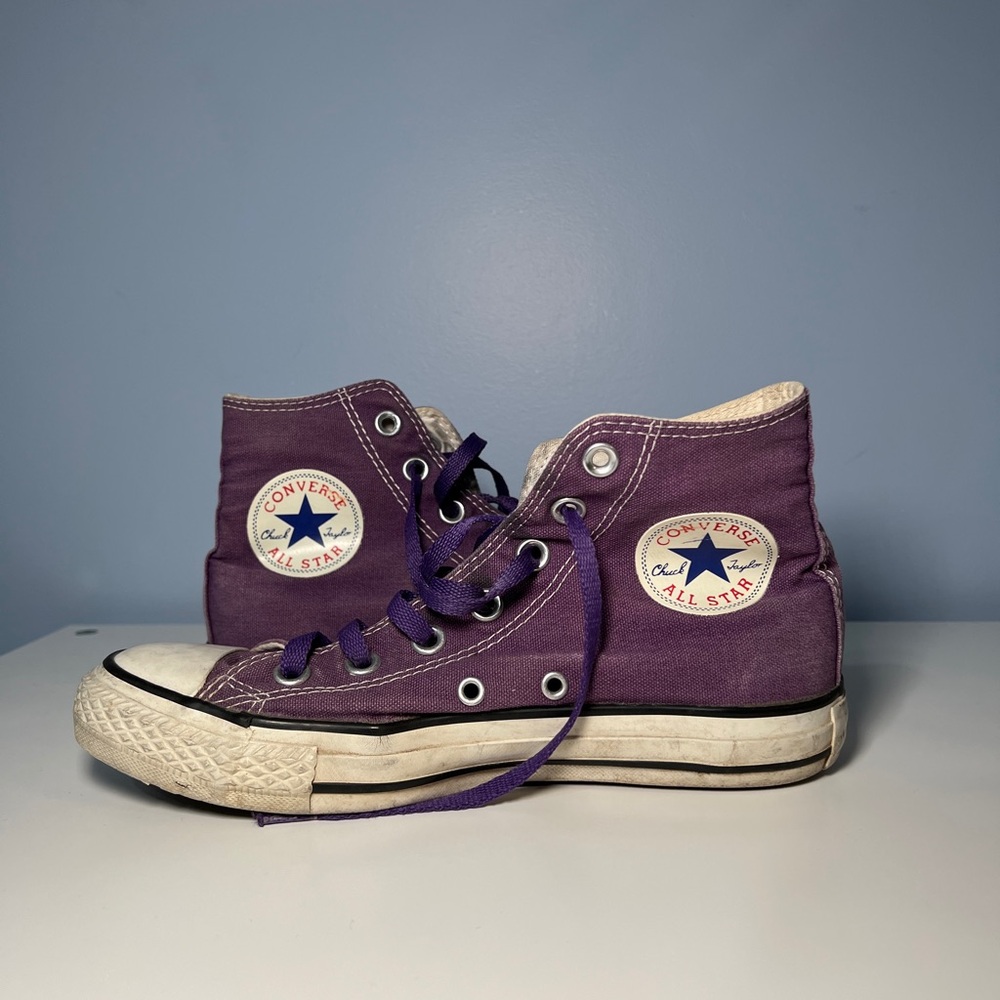 Purple High Top Converse